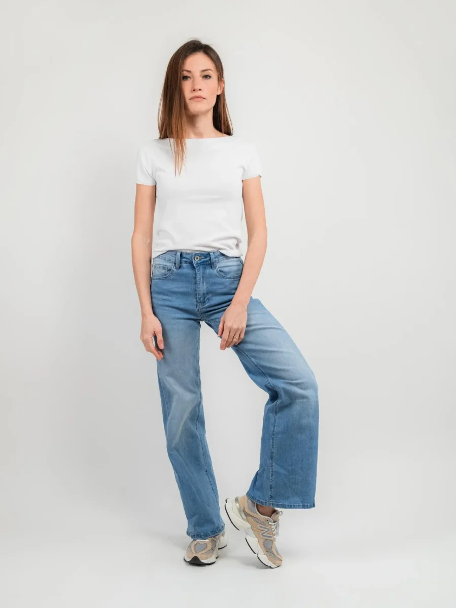 JEANS 5 TASCHE A PALAZZO