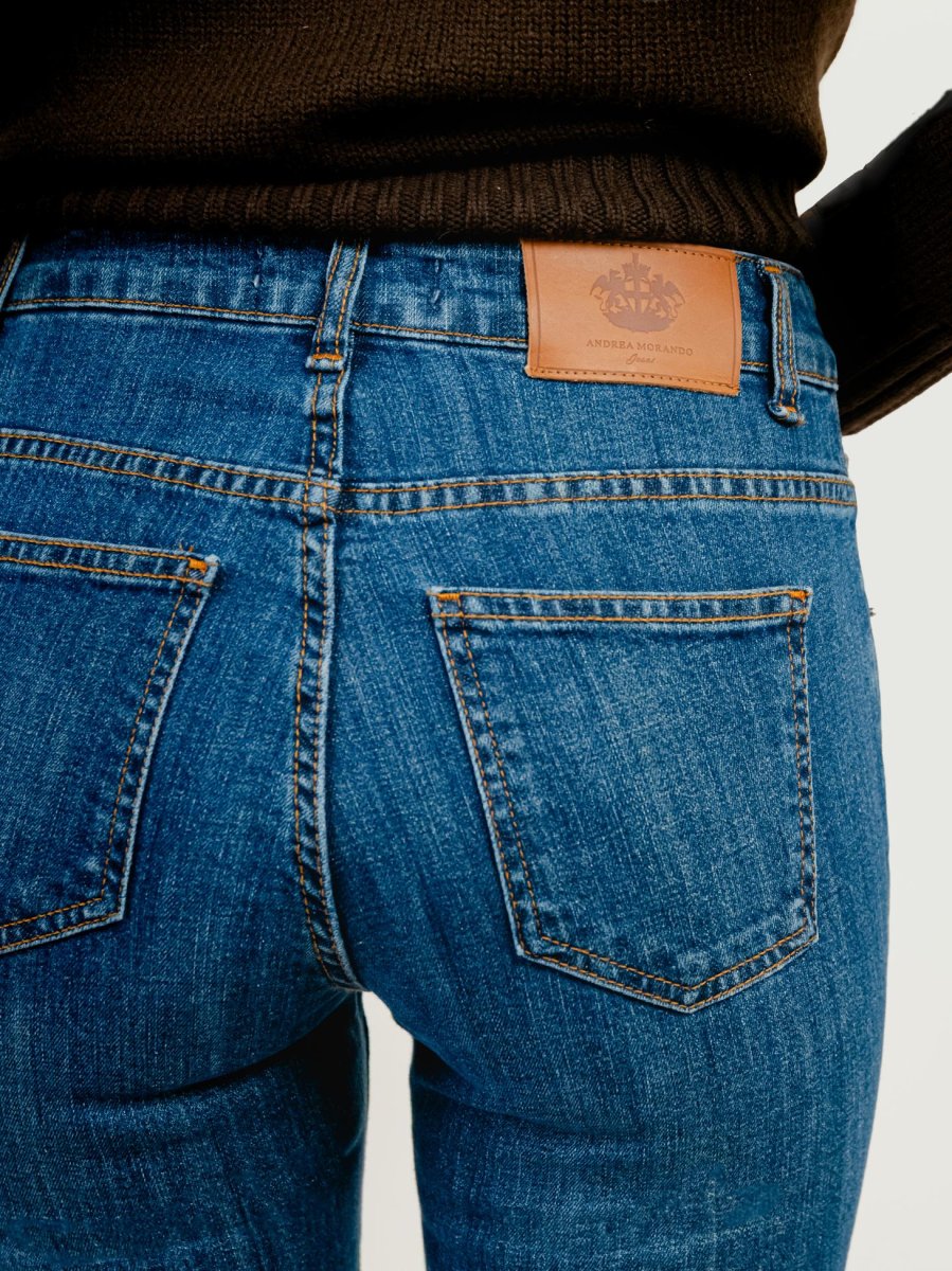 JEANS 5 TASCHE A ZAMPA LAVAGGIO MEDIO - immagine 8