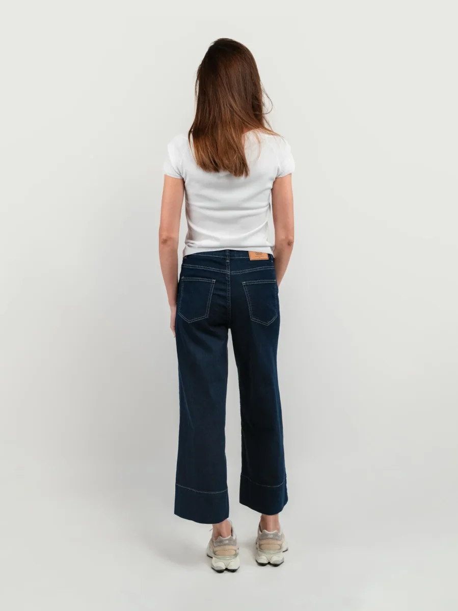 JEANS A PALAZZO CON CUCITURE - immagine 5