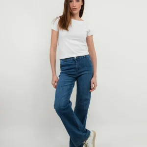 JEANS A PALAZZO LAVAGGIO MEDIO