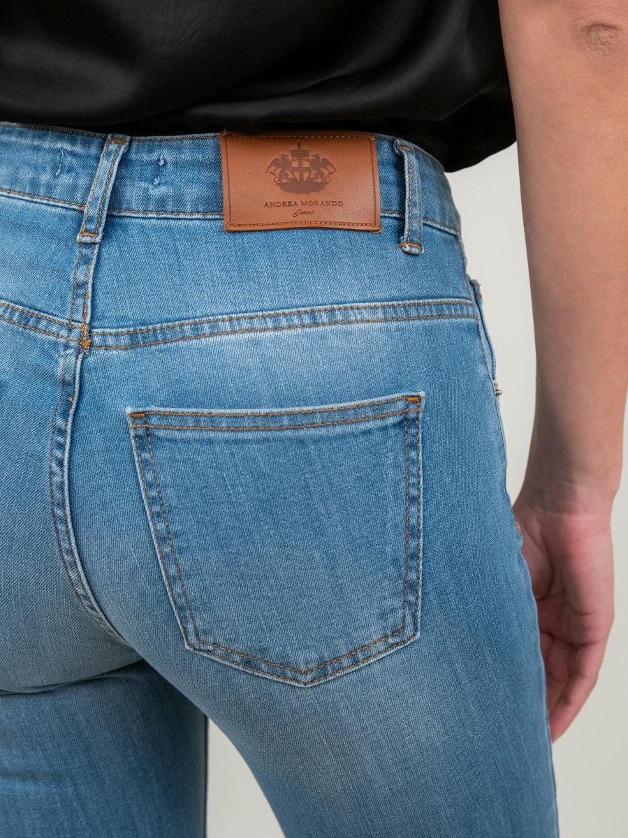 JEANS A ZAMPA DENIM CHIARO - immagine 5