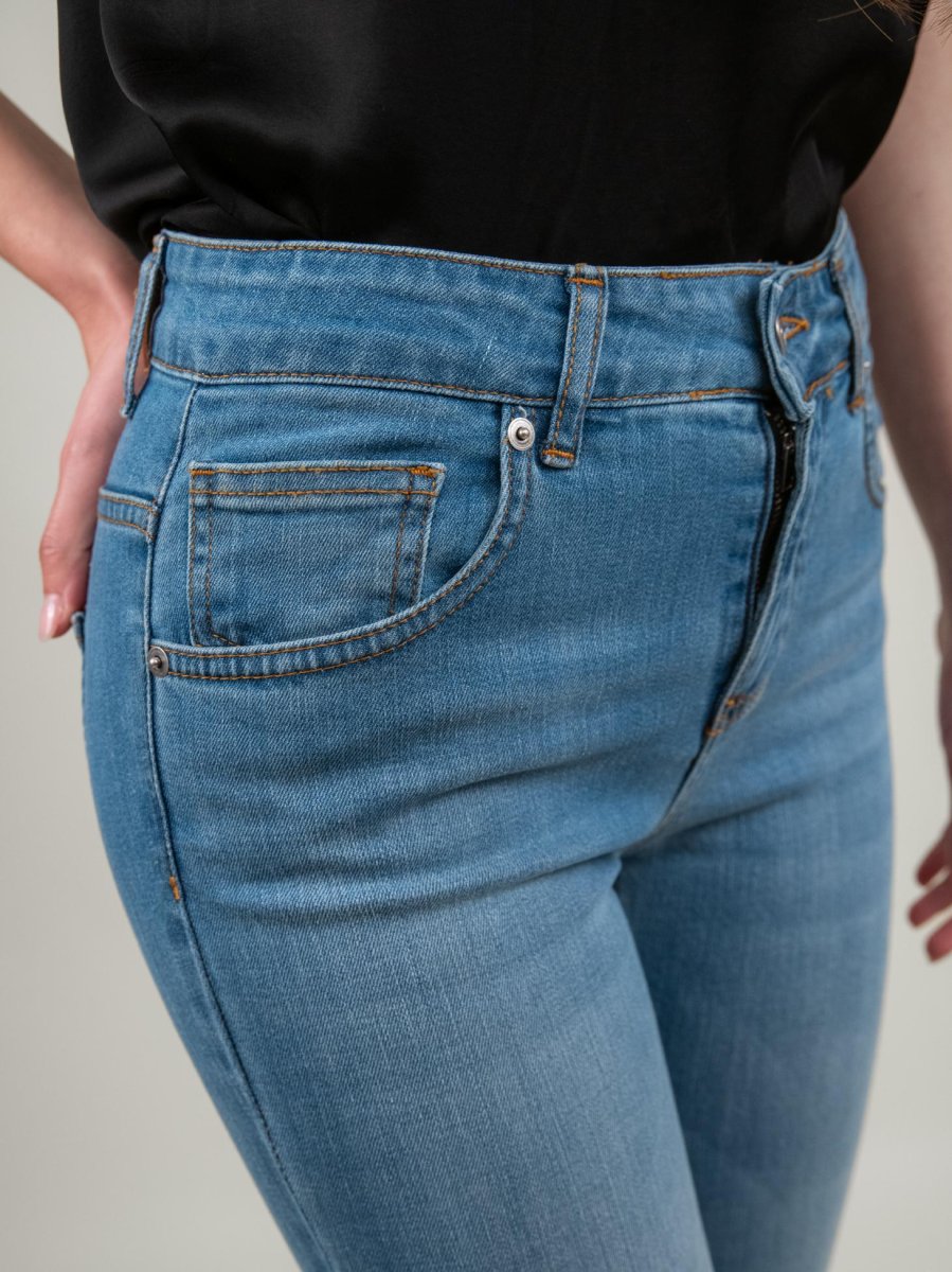 JEANS A ZAMPA DENIM CHIARO - immagine 6