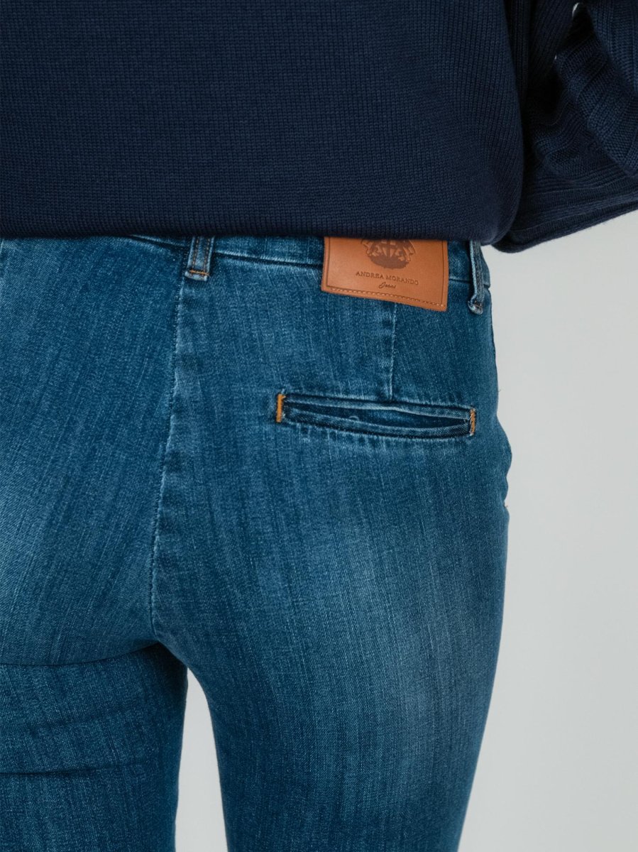 JEANS A ZAMPA IN DENIM MEDIO - immagine 6