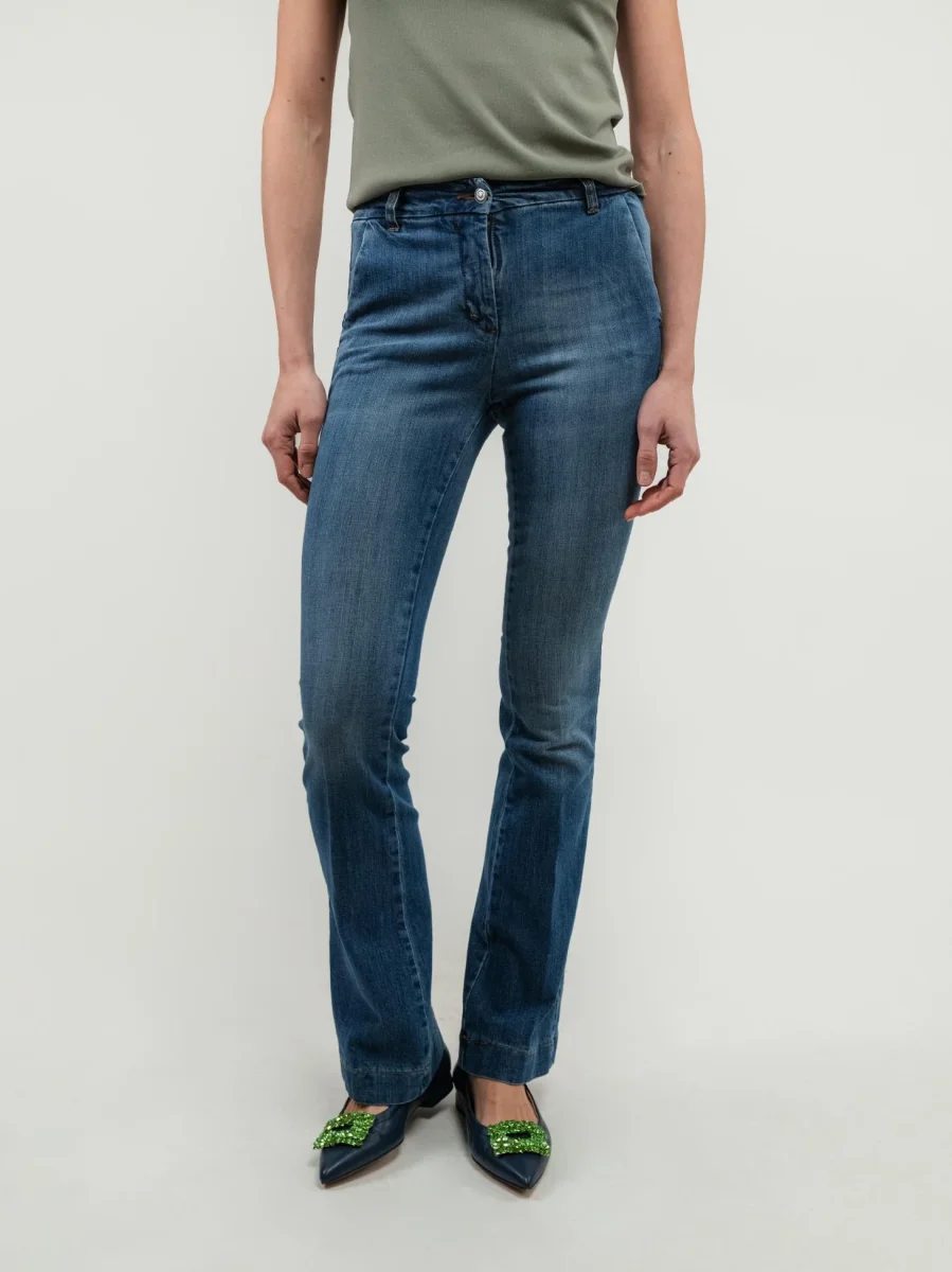 JEANS A ZAMPA LAVAGGIO MEDIO - immagine 3