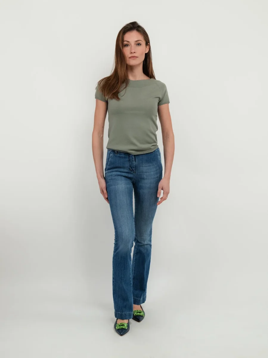 JEANS A ZAMPA LAVAGGIO MEDIO