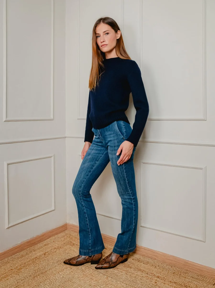 JEANS A ZAMPA LAVAGGIO MEDIO - immagine 3