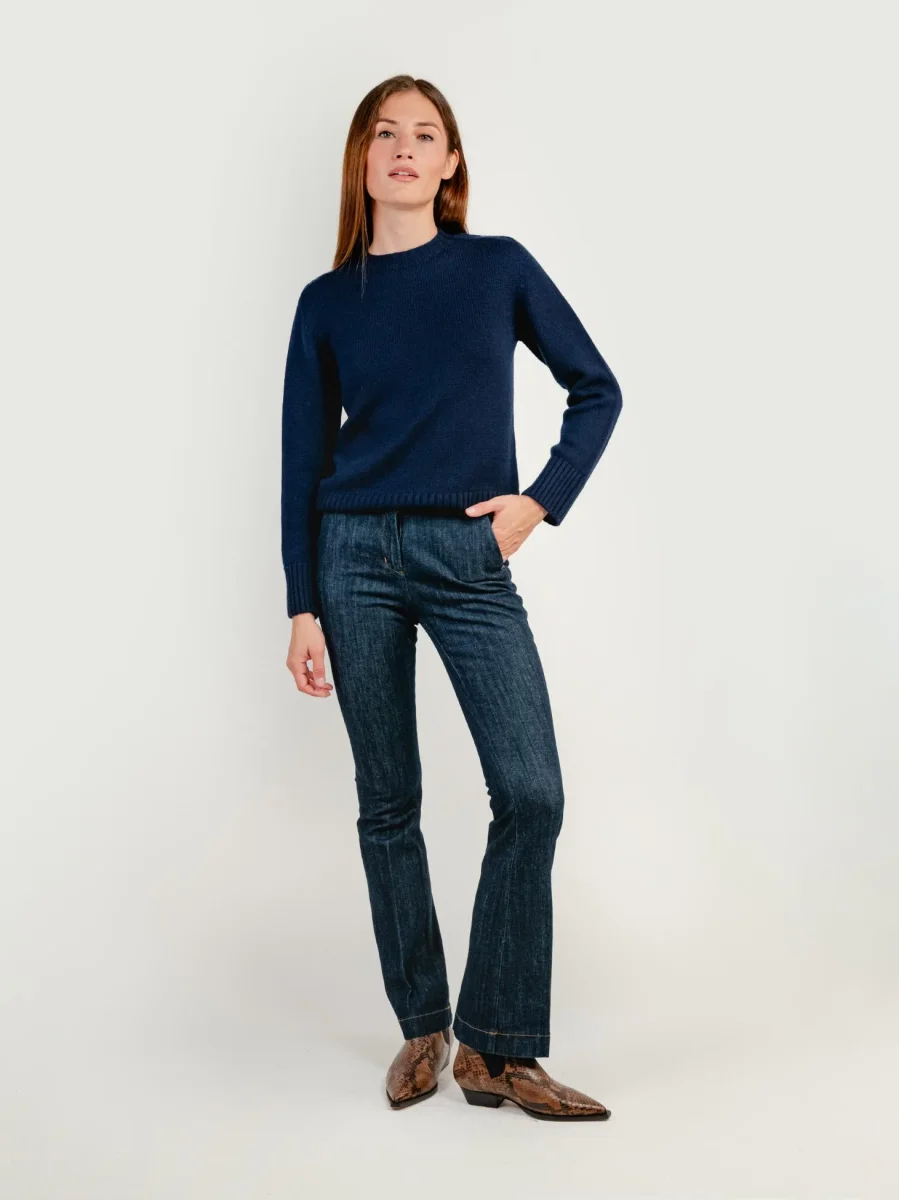 JEANS A ZAMPA LAVAGGIO SCURO - immagine 3