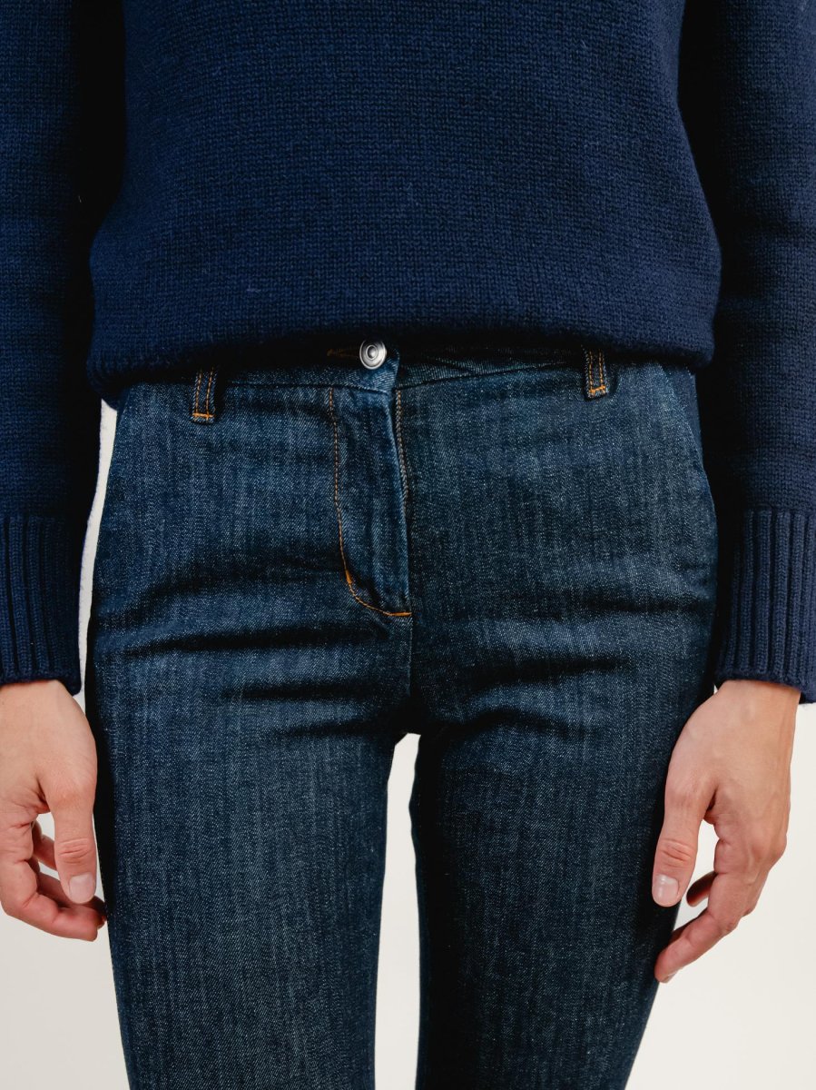 JEANS A ZAMPA LAVAGGIO SCURO - immagine 7