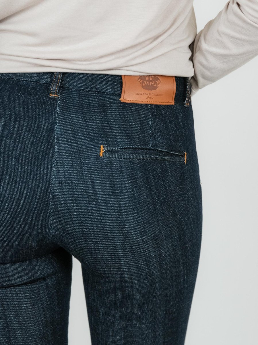 JEANS A ZAMPA in DENIM SCURO SLIM FIT - immagine 6