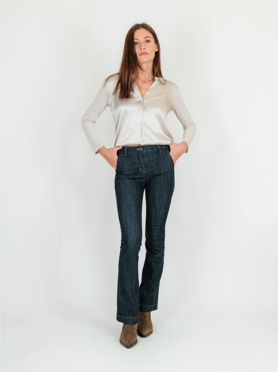 JEANS A ZAMPA in DENIM SCURO SLIM FIT