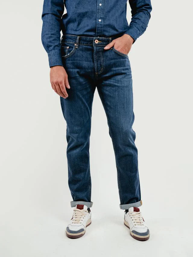 JEANS BARNEY IN DENIM SCURO