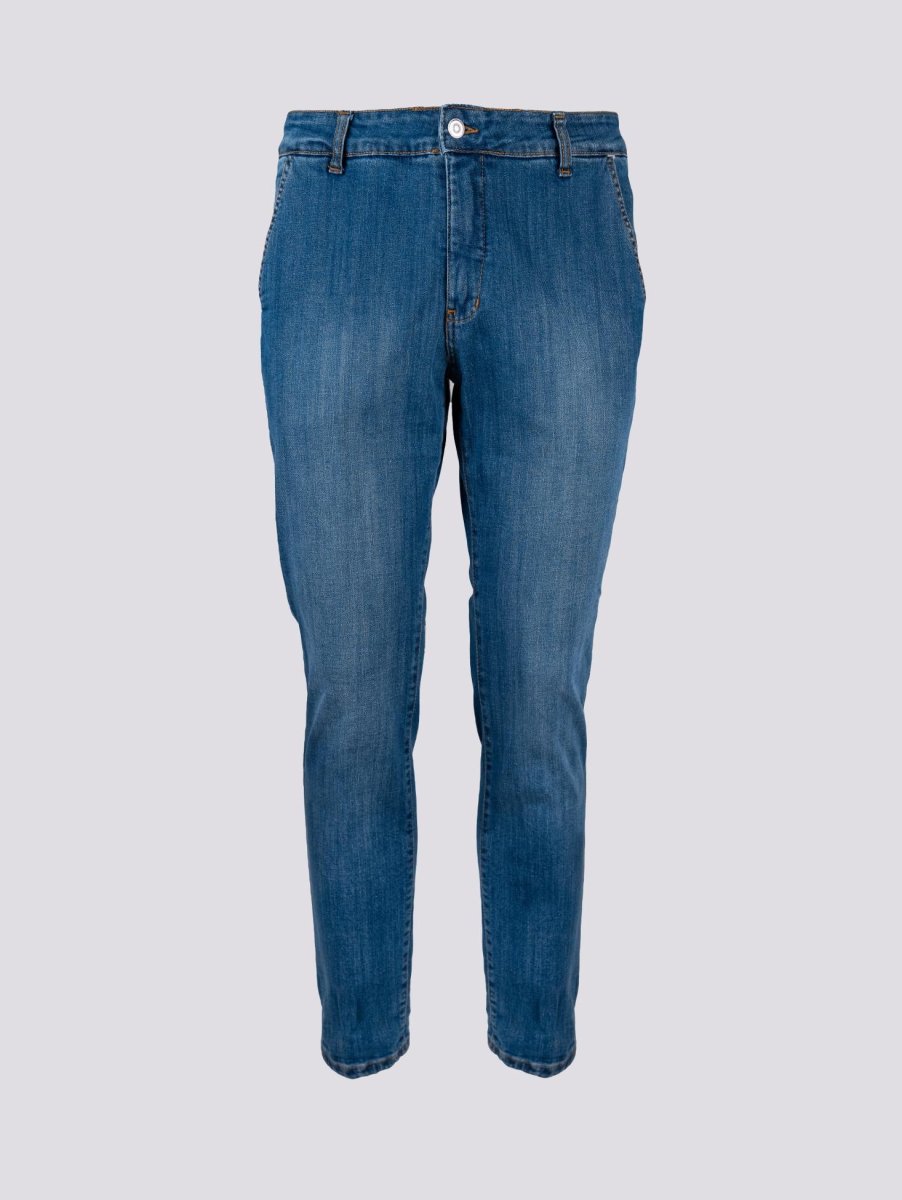 Jeans scuro Andrea Morando con tasca a filo