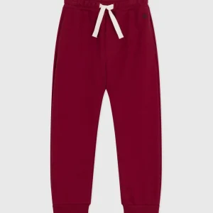 Joggers in cotone tinta unita bambina