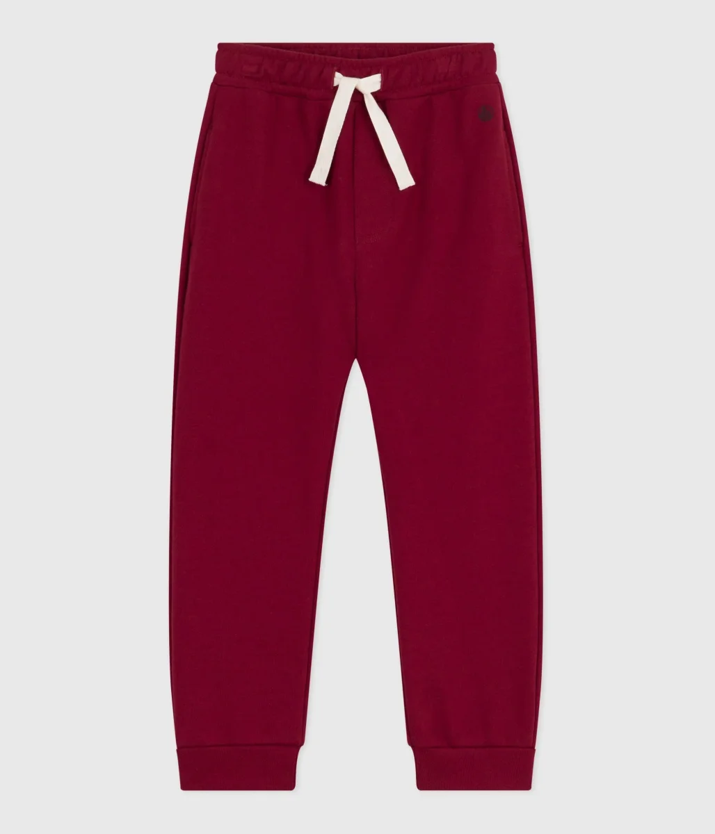 Joggers in cotone tinta unita bambina