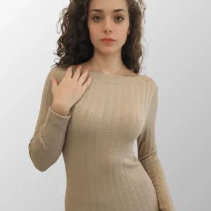 Maglia jacquard Renata in Lana Seta