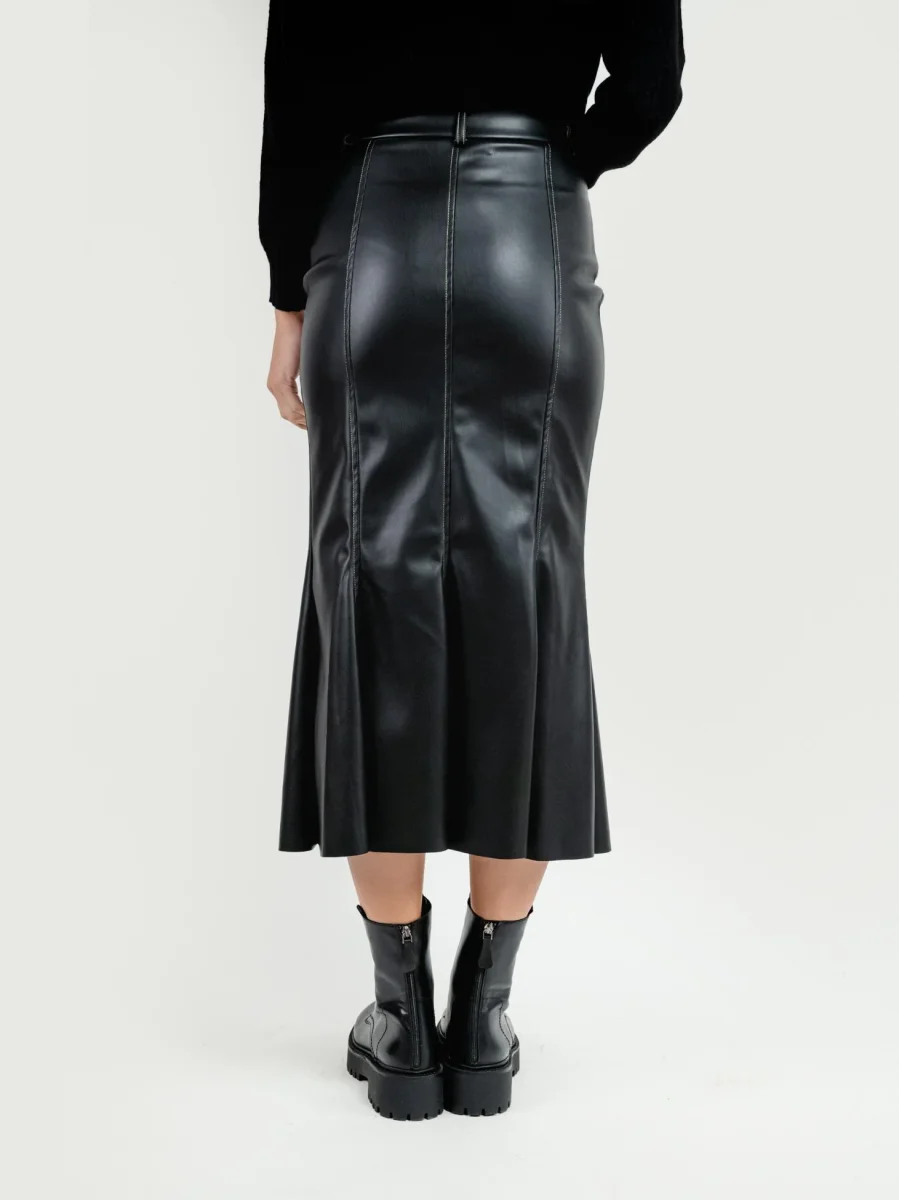 LONGUETTE IN ECOPELLE NERA - immagine 4