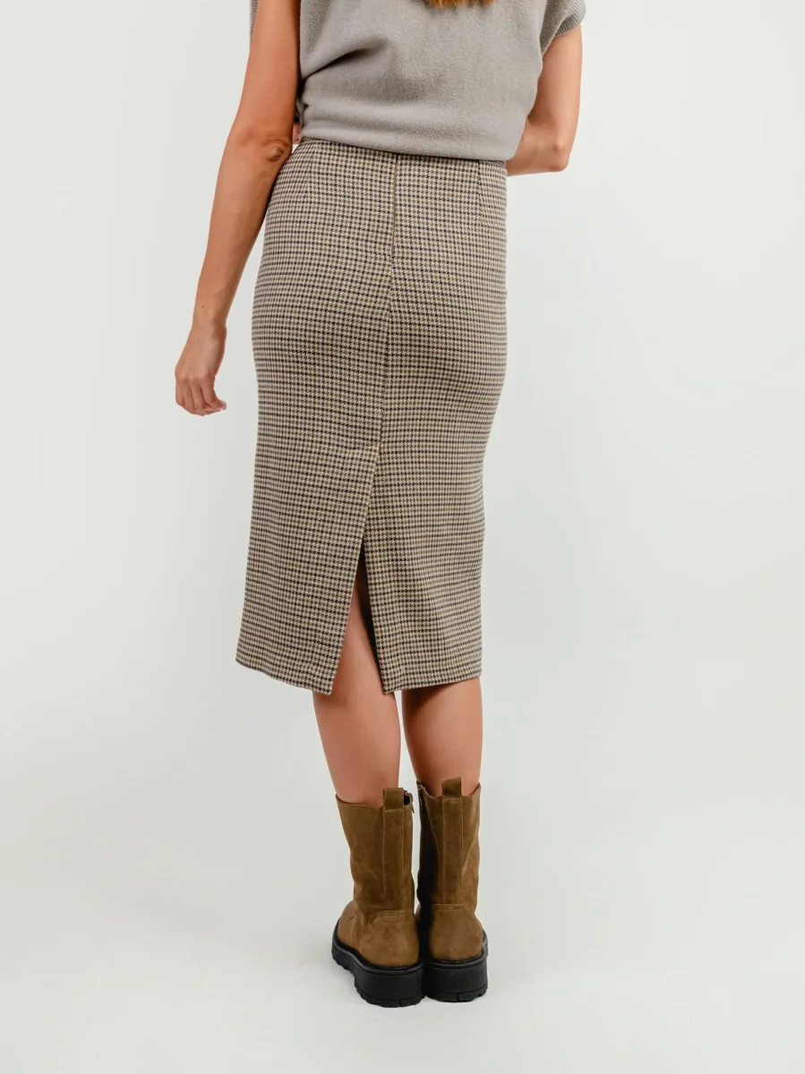 LONGUETTE PIED DE POULE BEIGE - immagine 4