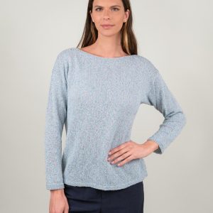 MAGLIA AZZURRA DETTAGLI LUREX