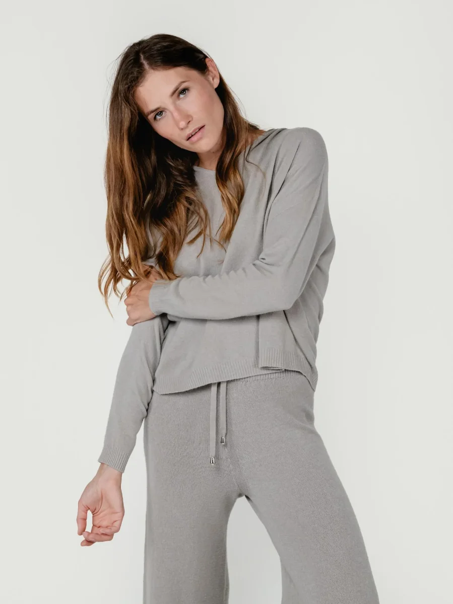 MAGLIA CON CAPPUCCIO TORTORA - immagine 5