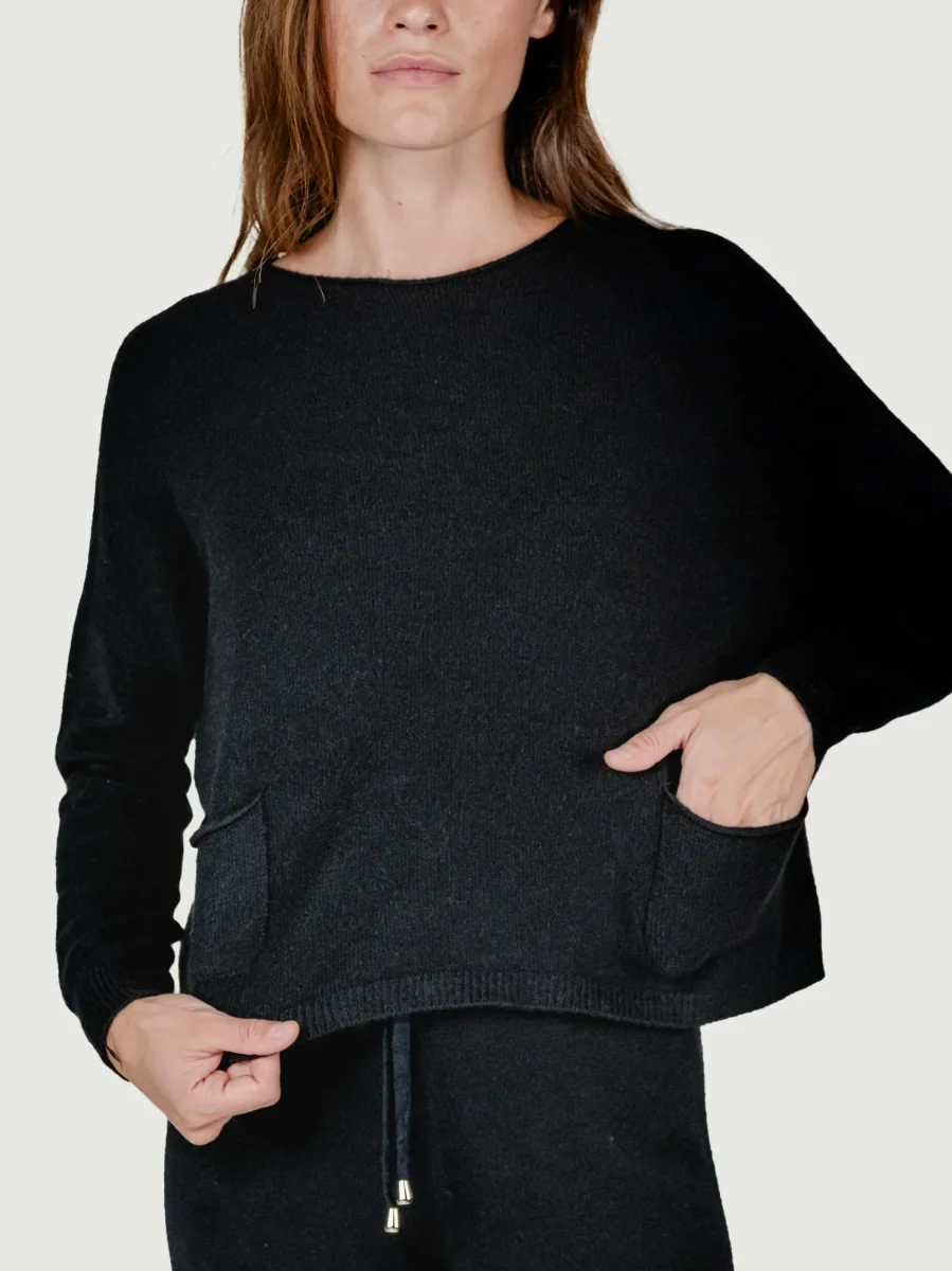 MAGLIA CORTA CON TASCHE NERO - immagine 5