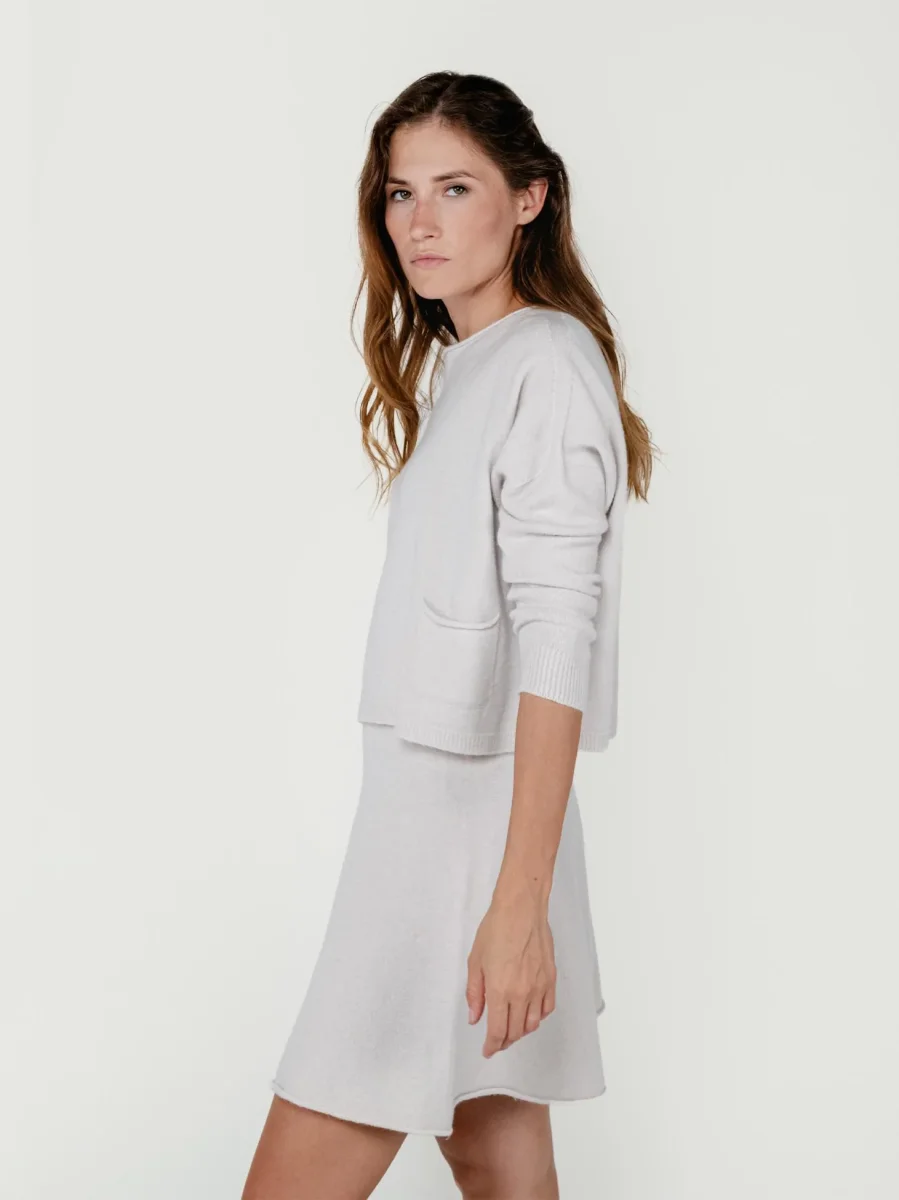 MAGLIA CORTA CON TASCHE PANNA - immagine 3