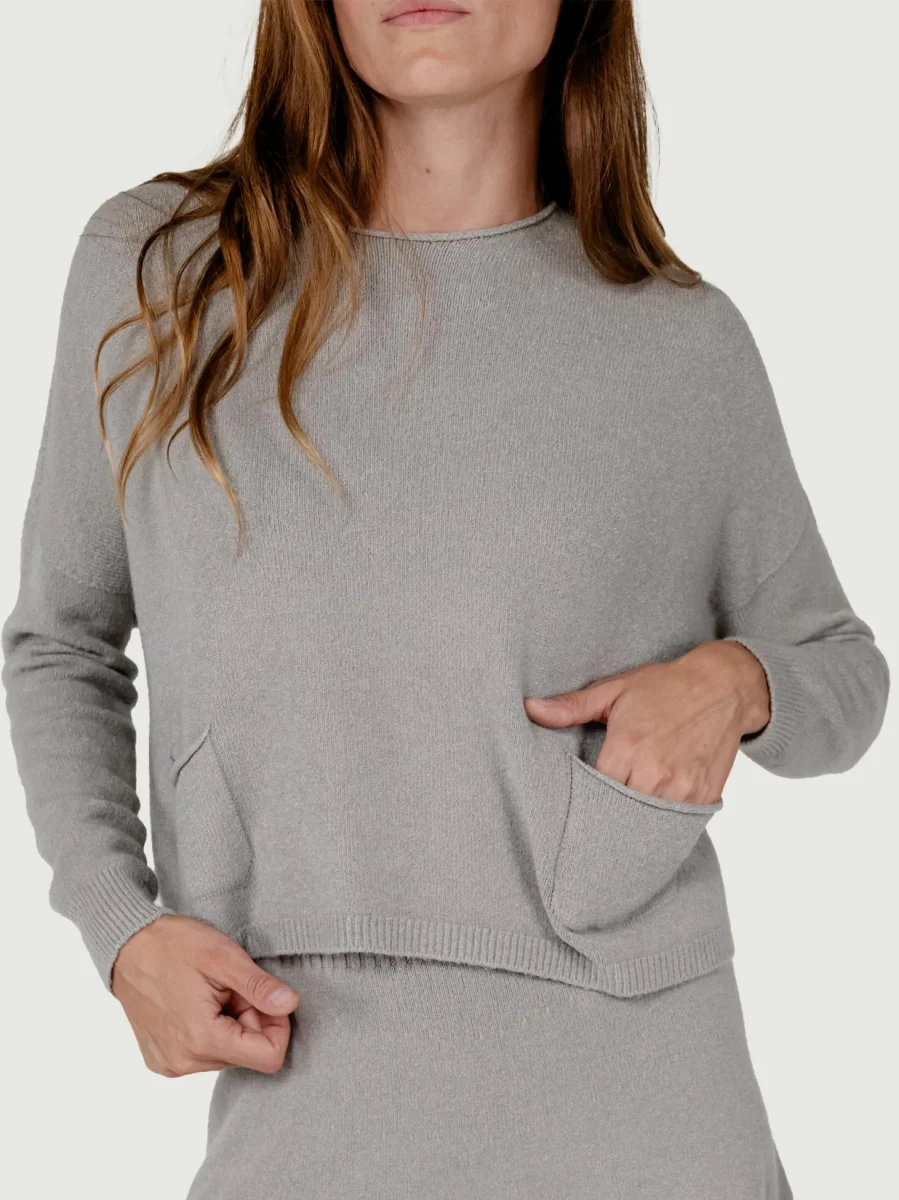 MAGLIA CORTA CON TASCHE TORTORA - immagine 5