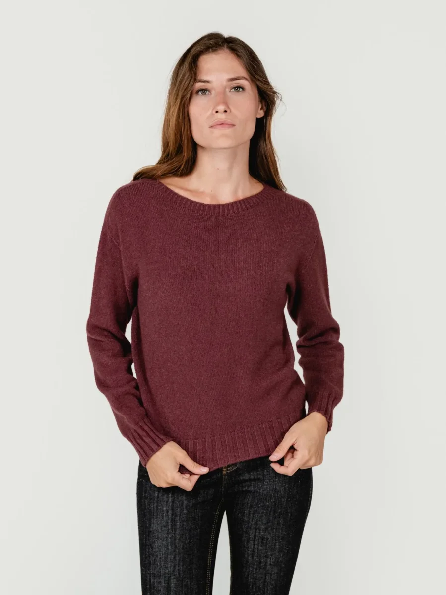 MAGLIA GIROCOLLO BORDEAUX