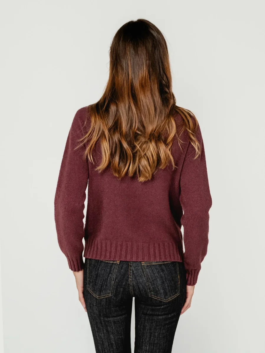 MAGLIA GIROCOLLO BORDEAUX - immagine 4