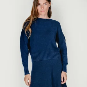 MAGLIA GIROCOLLO CORTA BLU