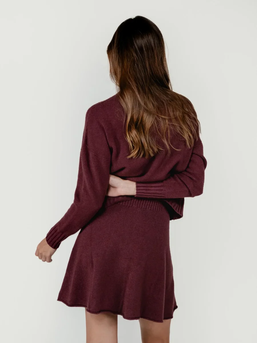 MAGLIA GIROCOLLO CORTA BORDEAUX - immagine 4