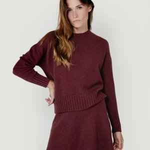 MAGLIA GIROCOLLO CORTA BORDEAUX