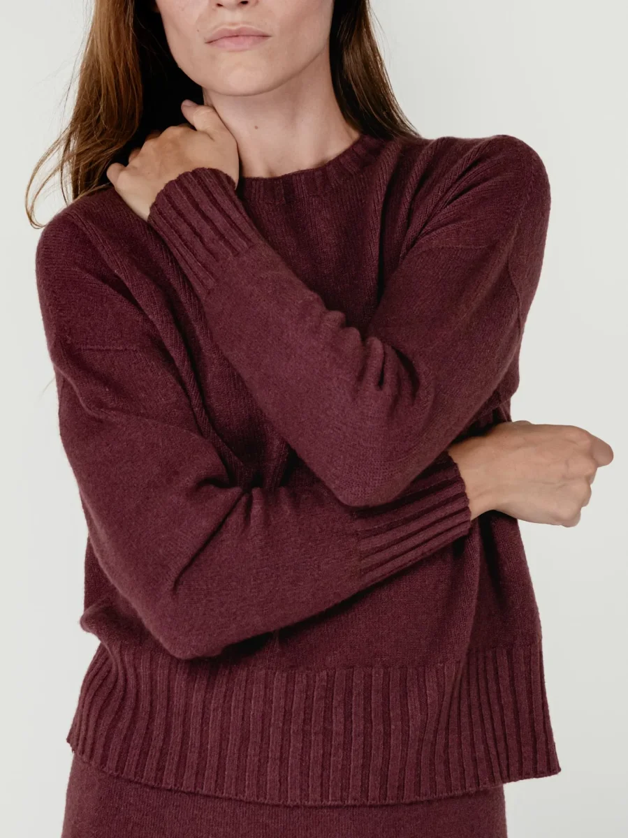 MAGLIA GIROCOLLO CORTA BORDEAUX - immagine 5