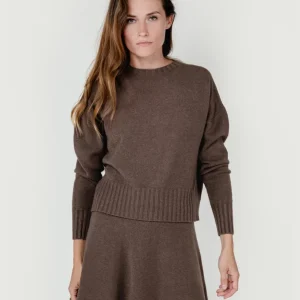 MAGLIA GIROCOLLO CORTA MARRONE