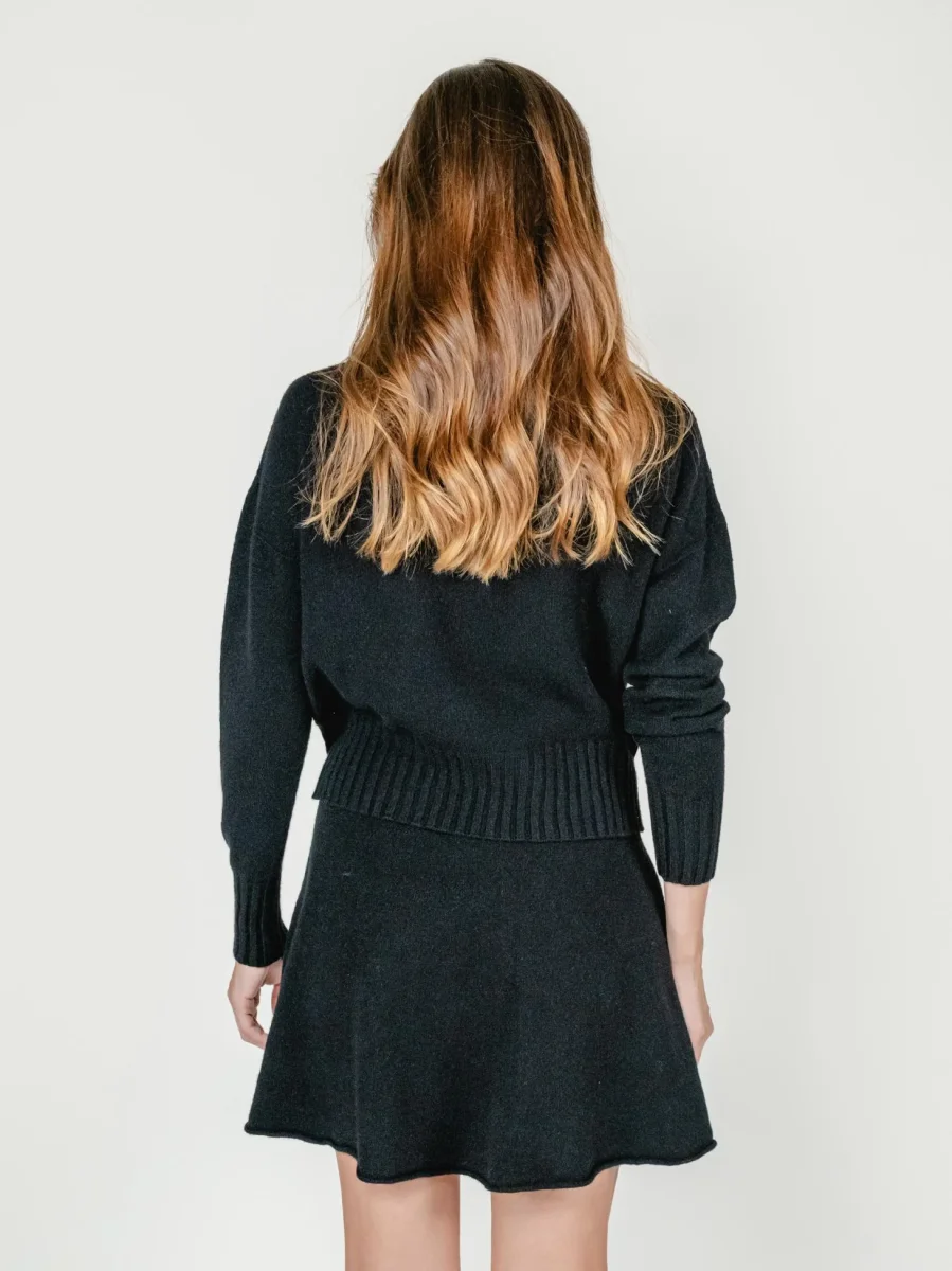 MAGLIA GIROCOLLO CORTA NERO - immagine 4