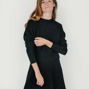 MAGLIA GIROCOLLO CORTA NERO