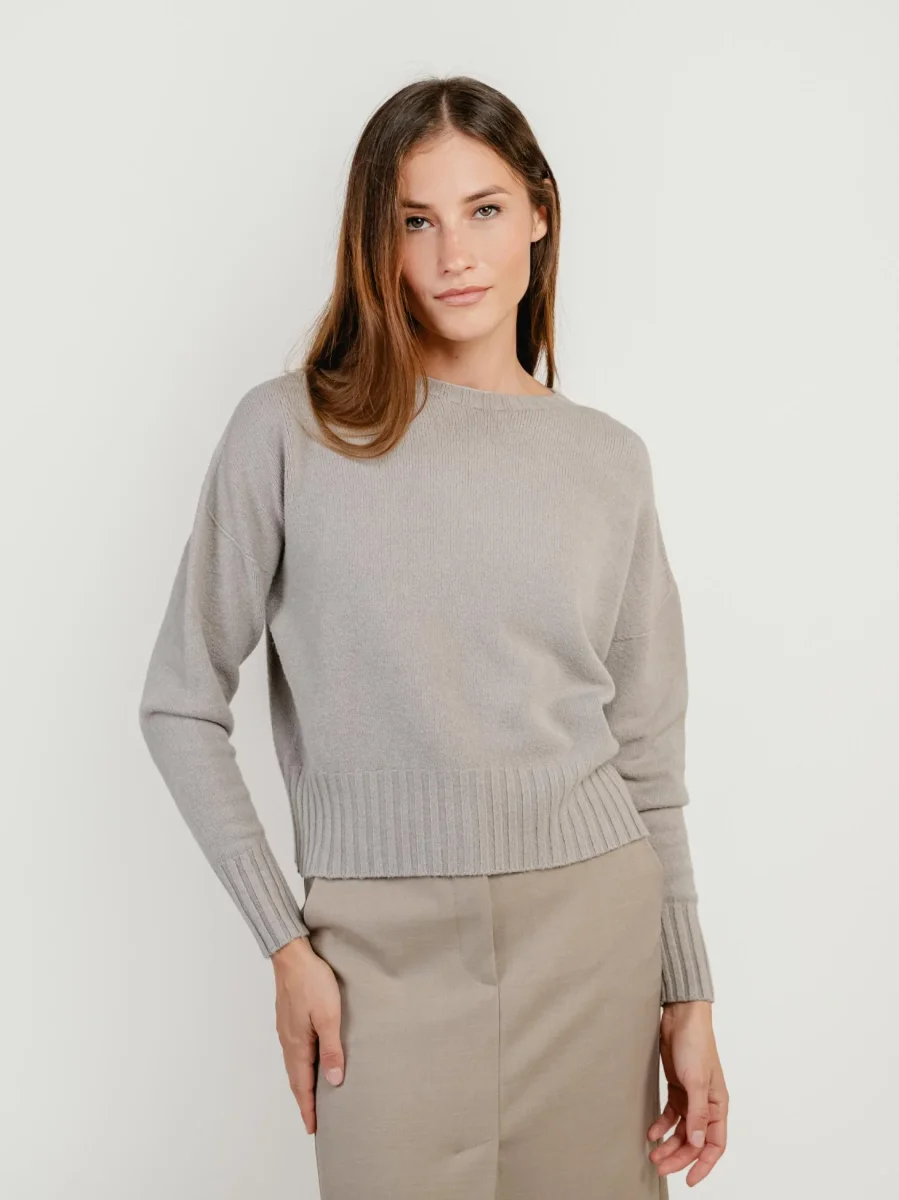 MAGLIA GIROCOLLO TORTORA