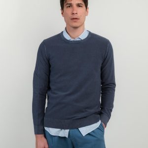 MAGLIA IN COTONE GRANA DI RISO BLUETTE