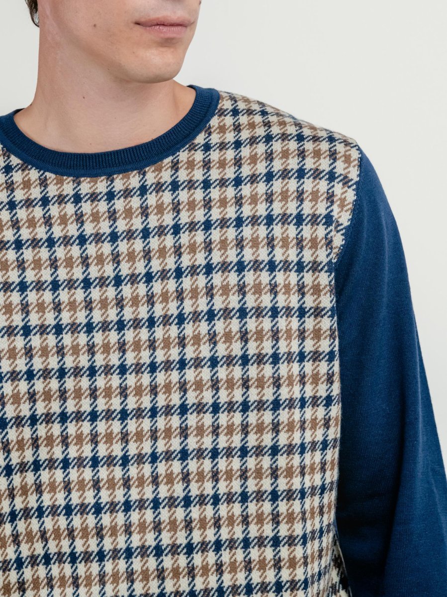 MAGLIA IN LANA CON FANTASIA CLUB CHECK - immagine 5