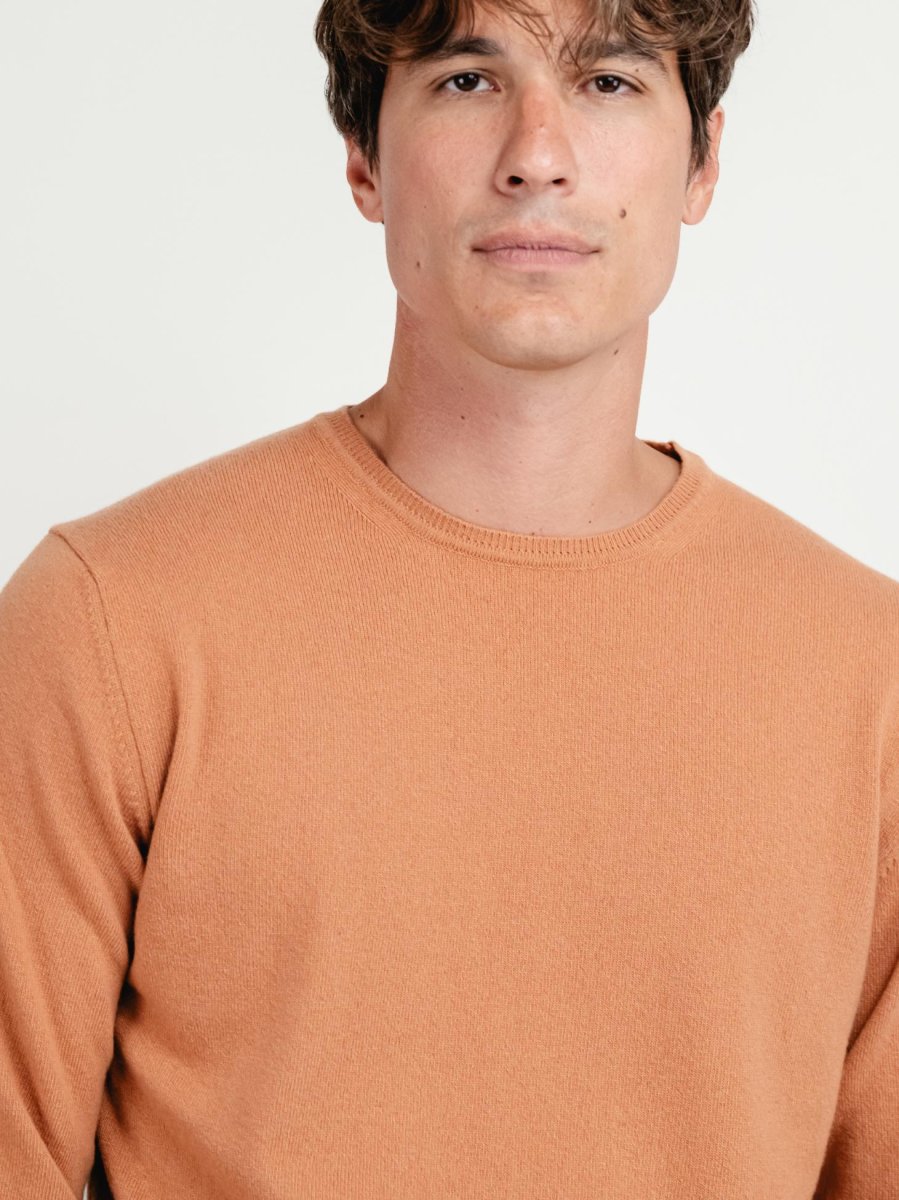 MAGLIA IN LANA MERINO E CASHMERE CANNELLA - immagine 5