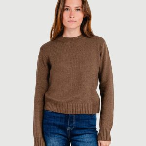 MAGLIA IN MISTO CASHMERE CASTORO