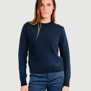 MAGLIA IN MISTO CASHMERE NAVY