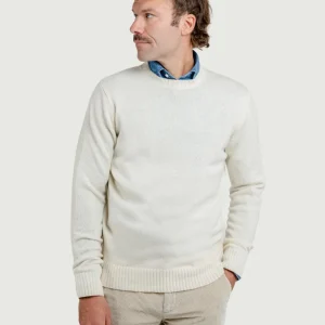 MAGLIONE GIROCOLLO IN LANA COLOR PANNA