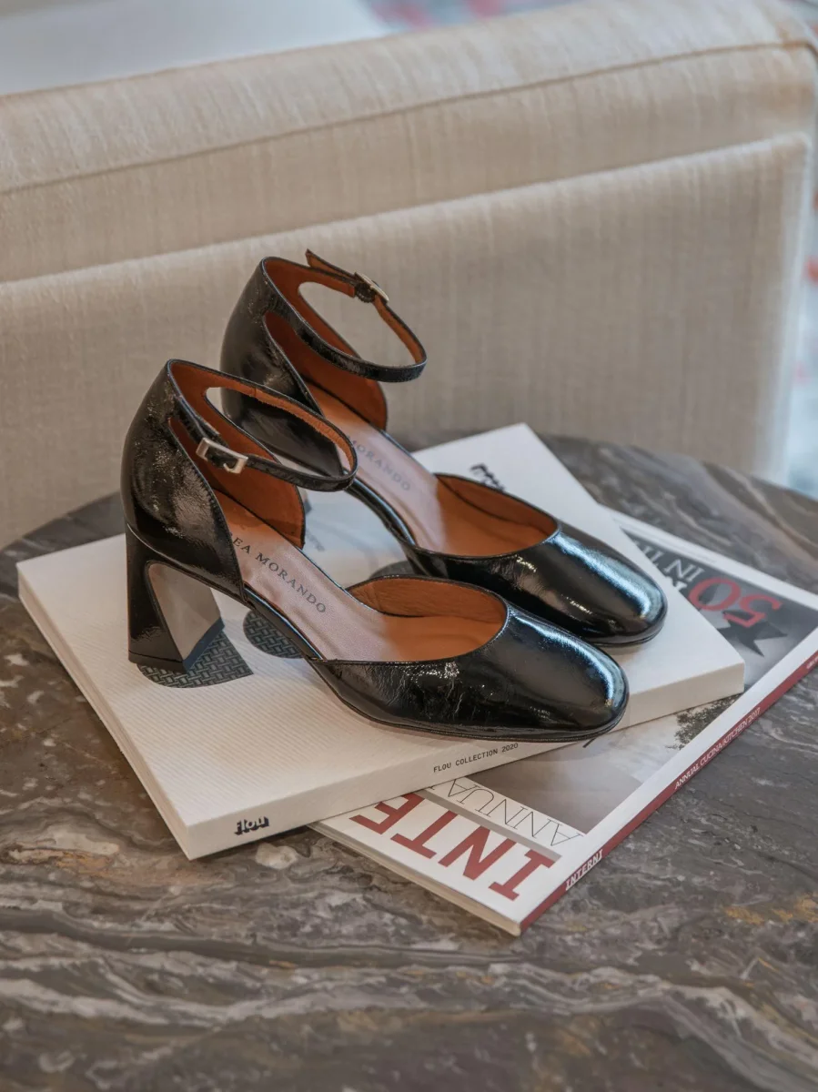 MARY JANE CON TACCO IN VERNICE NERA - immagine 7