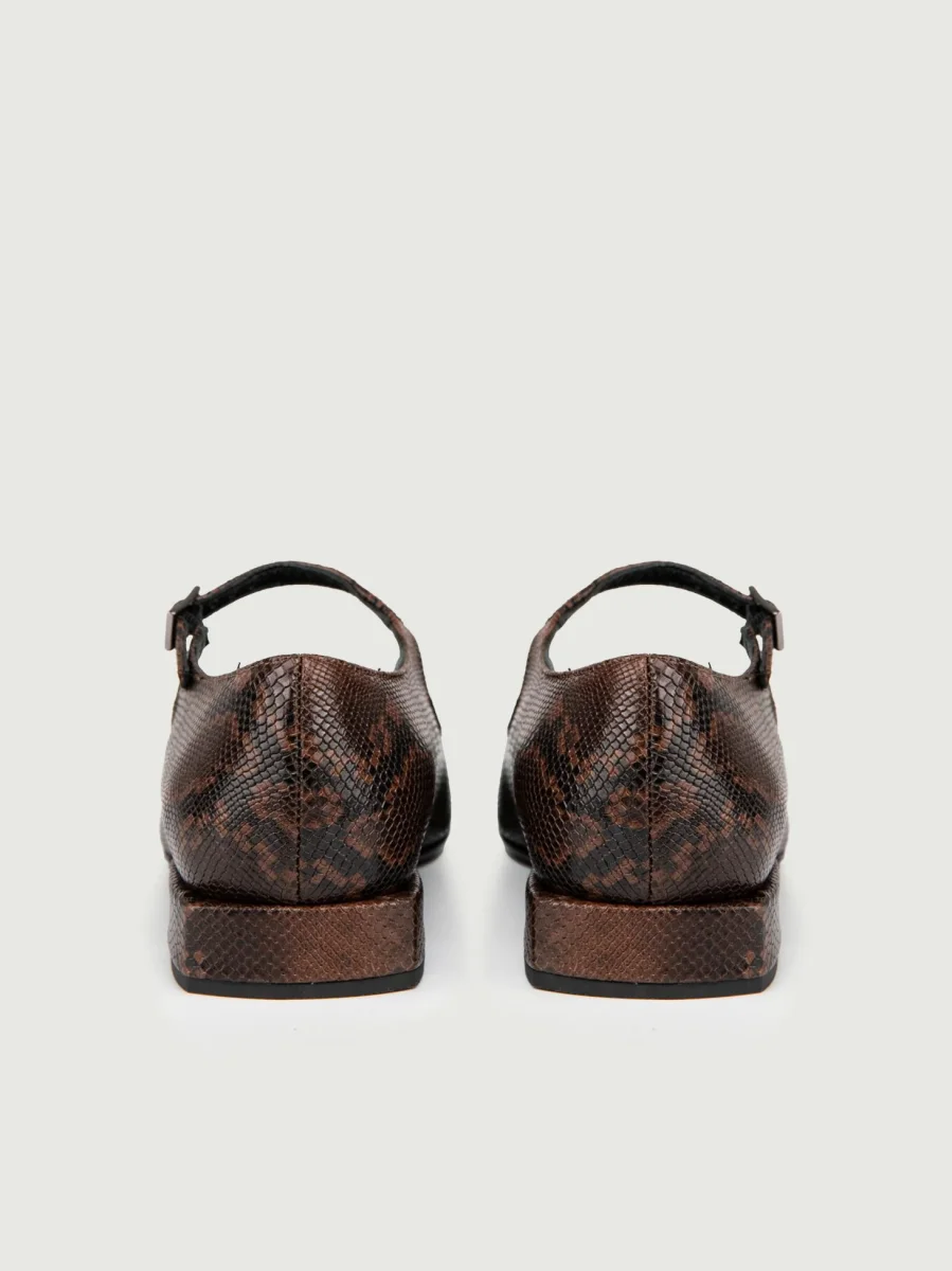 MARY JANE STAMPA PITONE MARRONE - immagine 4