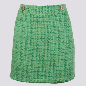 MINIGONNA IN BOUCLE CON BOTTON