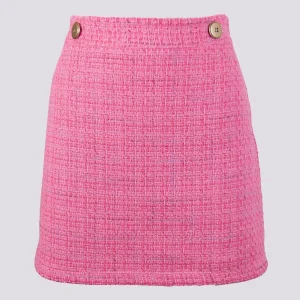 MINIGONNA IN BOUCLE CON BOTTON