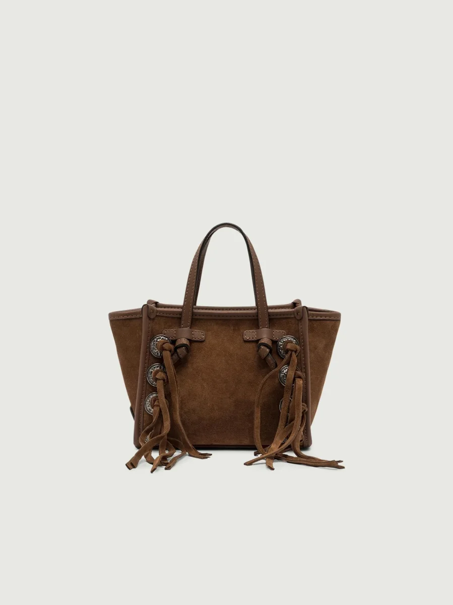MISS MARCELLA CON FRANGE IN CAMOSCIO COGNAC