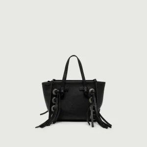 MISS MARCELLA CON FRANGE IN PELLE NERA
