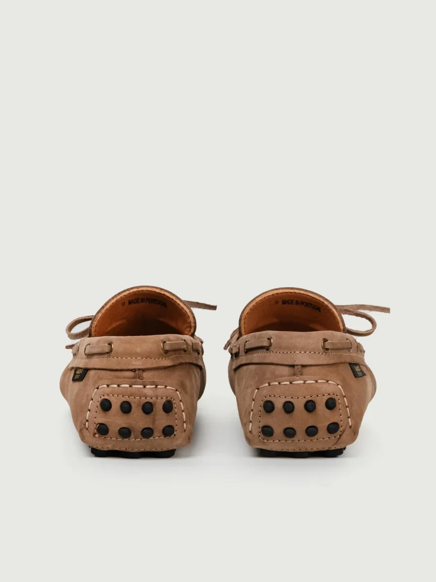 MOCASSINO CON GOMMINI IN CAMOSCIO BEIGE - immagine 4