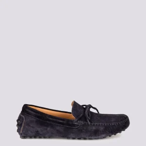 MOCASSINO CON GOMMINI IN CAMOSCIO BLU SCURO